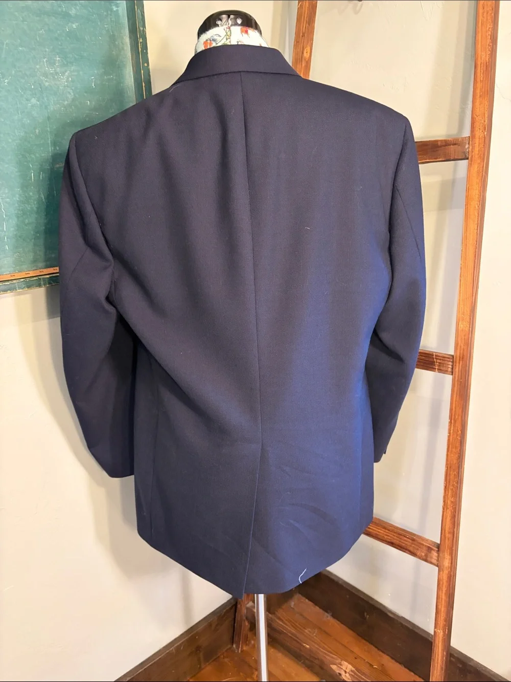 Stafford Navy Sport Coat with Gold Buttons